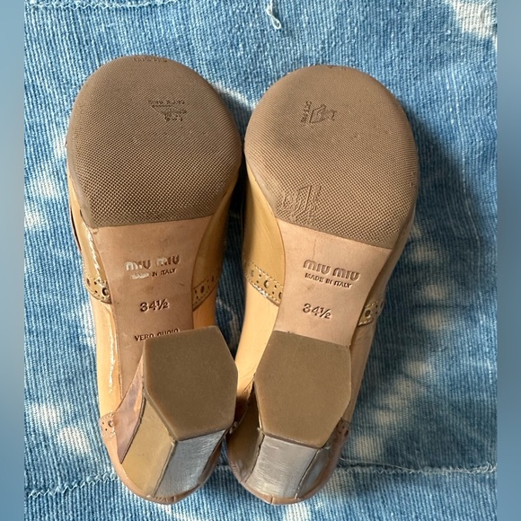 Vintage Miu Miu Oxford ruffle high heels size 4 1/2 - Picture 3 of 5
